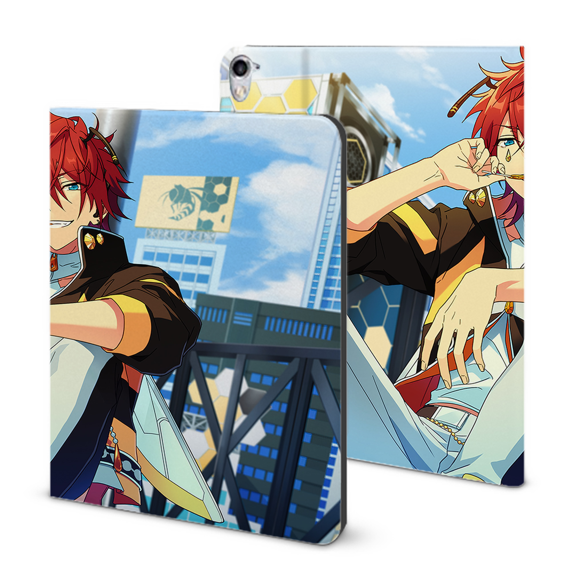 （画像用） あんさんぶるスターズ! Ensemble Stars IPad ケース ブック型 PUレザー TPU 耐衝撃 軽量 薄型 ペン収納なし 全面保護 IPad 各モデル対応